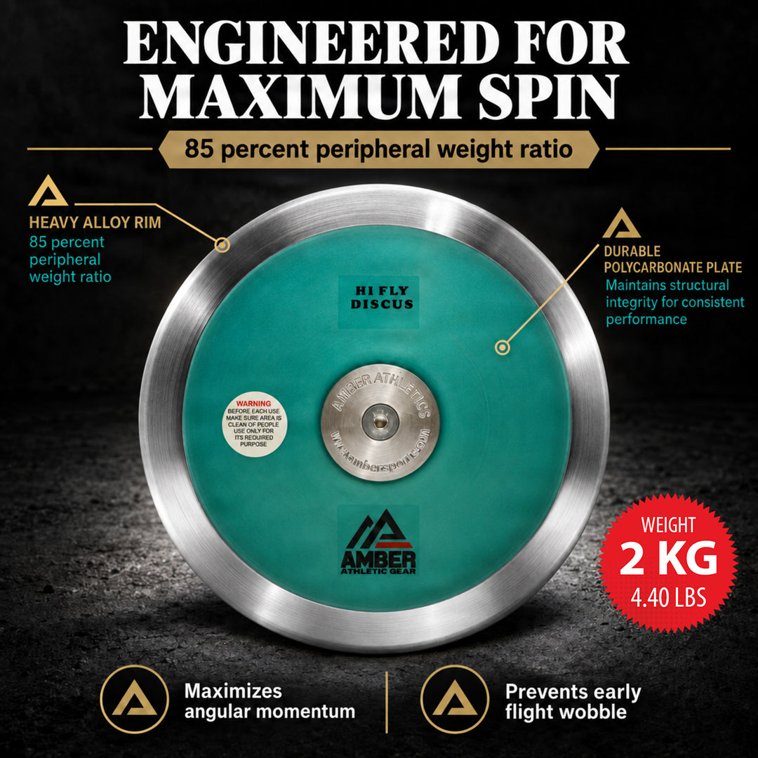 Amber Fight Gear Hi Fly IAAF Certified Discus with 85% Rim Weight