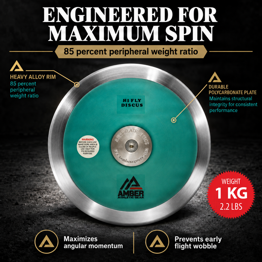 Amber Fight Gear Hi Fly IAAF Certified Discus with 85% Rim Weight
