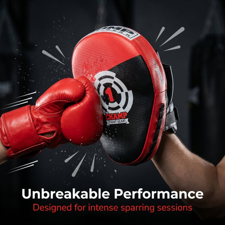 Curved Target Punching Mitts for MMA, Kickboxing, Muay Thai ? Enhanced Wrist Support, Half-Ball Palm Grip, Lightweight, Durable ToughTek Material, Sweat-Resistant