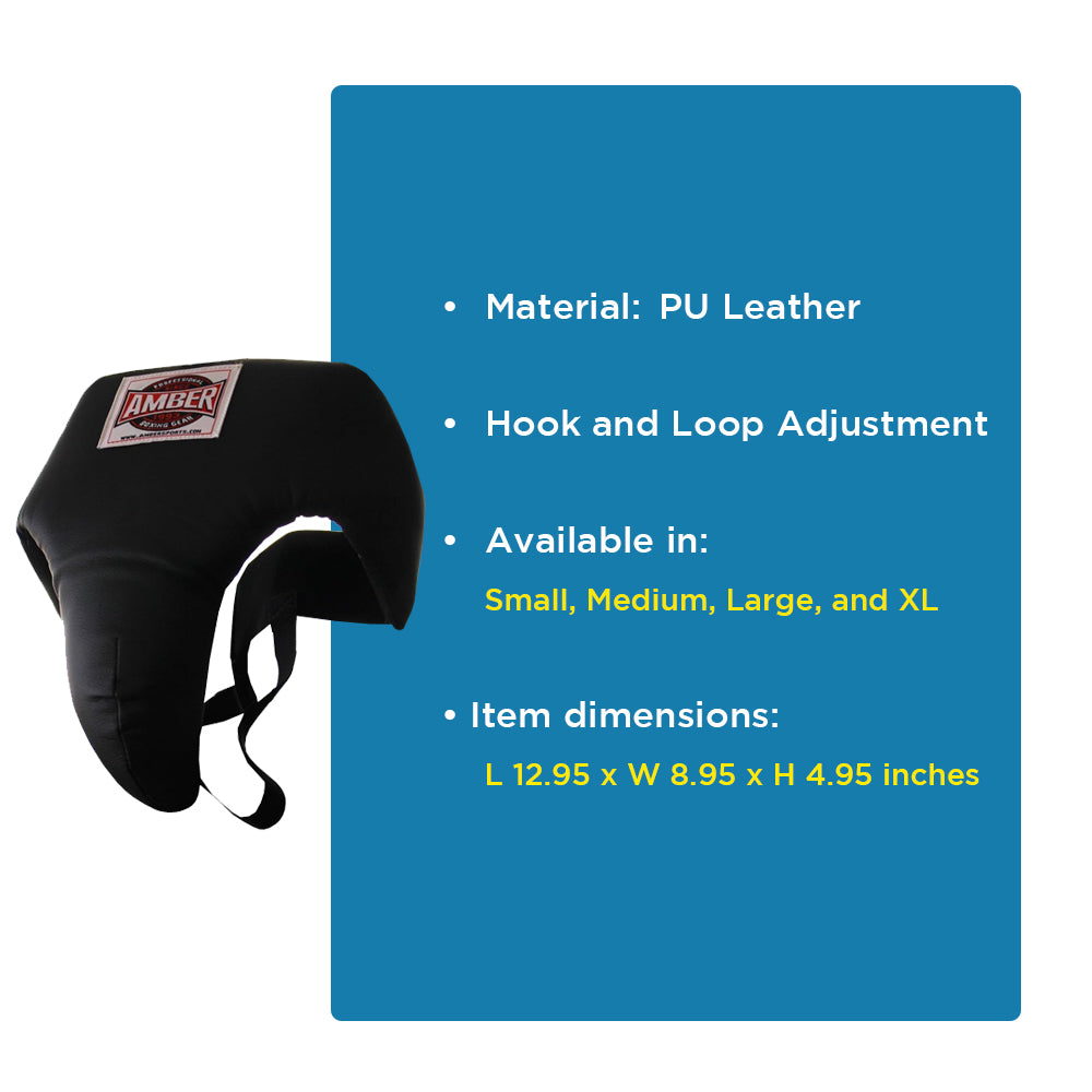 Deluxe Boxing MMA Groin Abdominal Protector - Comfortable Ultimate Protection for Contact Sports - Perfect for Gym &amp; Workout Use (Small)