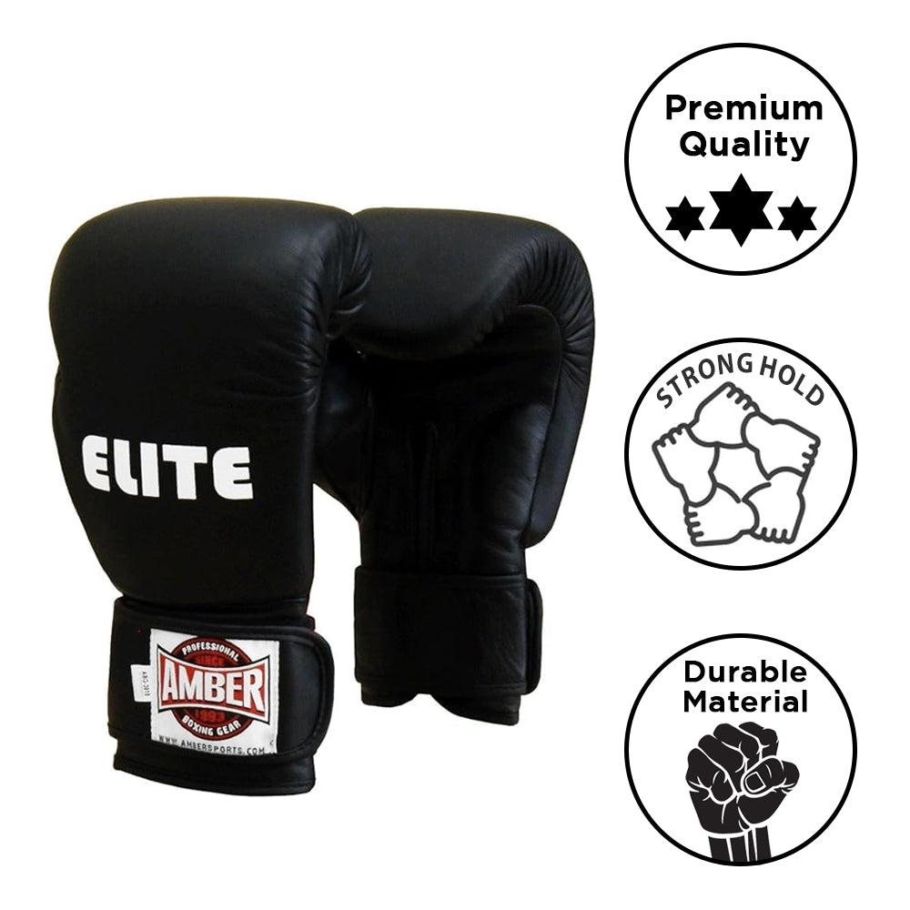 Leather Punching Bag Gloves with Hook and Loop Closure - Ideal for Heavy Bag Training and Sparring, 12oz