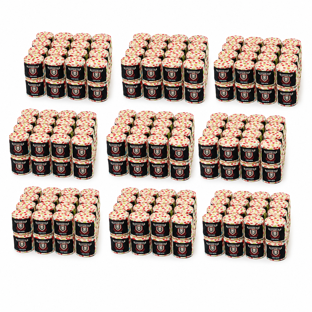 Amber Fight Gear Thick Printed Semi Elastic 180 Inch Boxing Hand Wraps