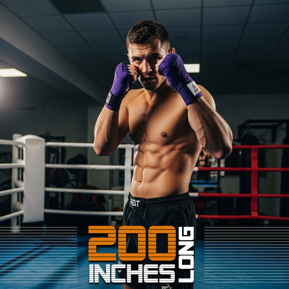 Amber Fight Gear Mexican Style Elastic Handwraps - Breathable, Durable, Machine Washable for MMA, Boxing, Kickboxing, Muay Thai
