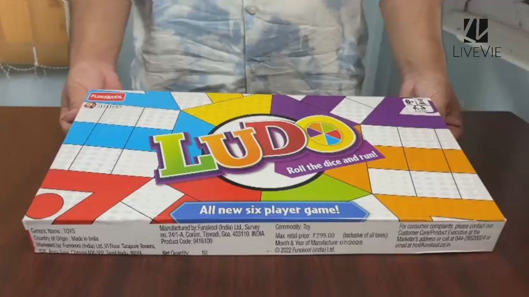 Livevie Ludo 2018 Classic Strategy Game Board for Kids &amp; Family, Unique 6-Player