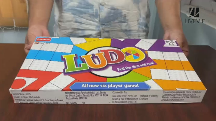 Livevie Ludo 2018 Classic Strategy Game Board for Kids &amp; Family, Unique 6-Player