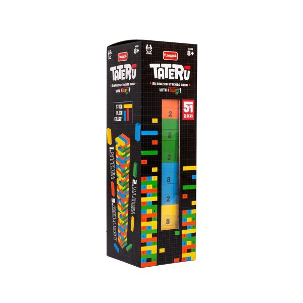 Tateru, Hardwood Blocks Stacking Tower Game, Strategy Game for 2 or 4 Players
