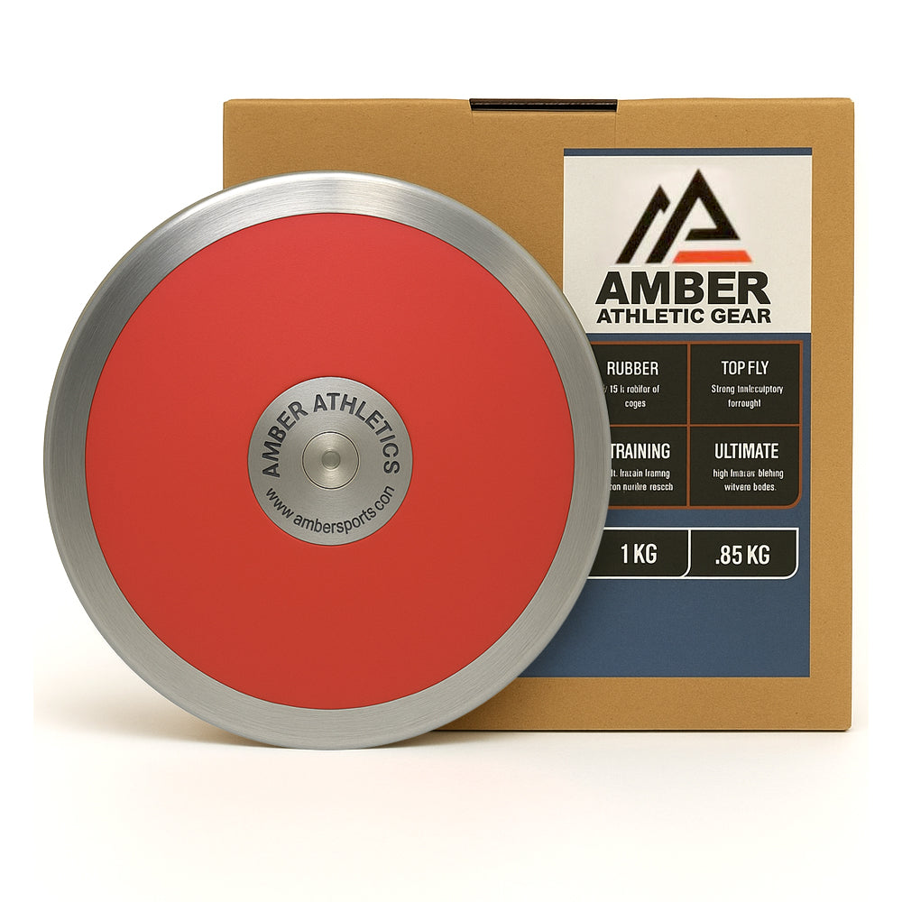 Amber Athletic Gear 70% Rim Weigh Discus Galvanized Steel Rim, Sturdy ABS Plates, Balanced Design, Precision Throws &amp; Enhanced Aerodynamics, 0.85Kg, 1 Kg, 1.25 Kg, 1.5Kg, 1.6 Kg, 1.75Kg and 2 Kg