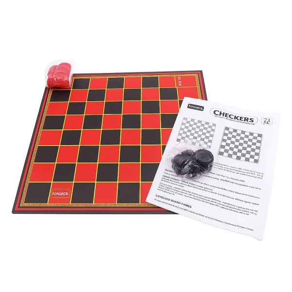 Checkers Plus 5-in-1 Game Set, Traditional Checkers &amp; 5 Other Board Games