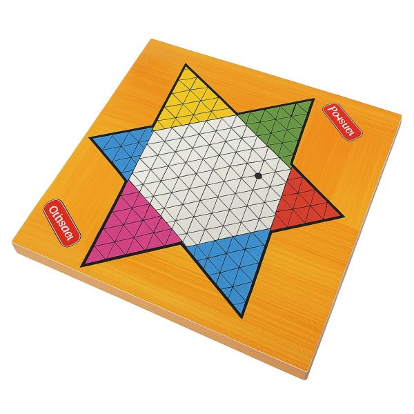 Livevie Carton Chinese Checkers Board Game, Multicolor, Classic Strategy Game