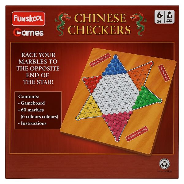 Livevie Carton Chinese Checkers Board Game, Multicolor, Classic Strategy Game