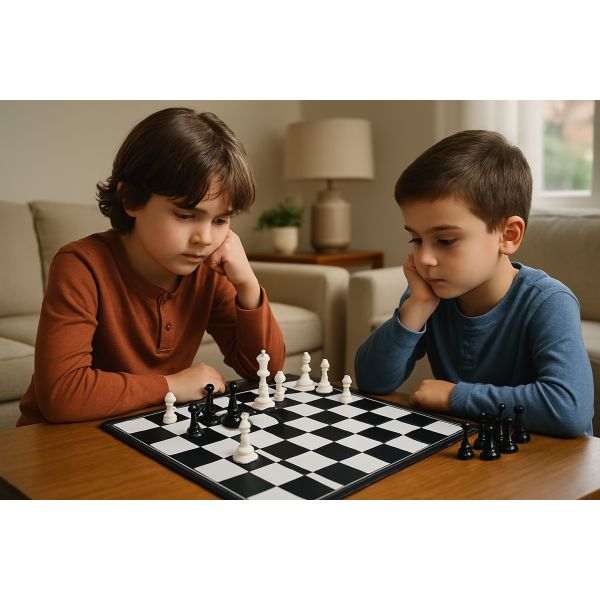 Chess Supreme, Classic Strategy Board Game for Kids, Adults, and Families, Multicolor Chess Set with Durable Plastic Pieces, Fun and Educational Game, 2 Players