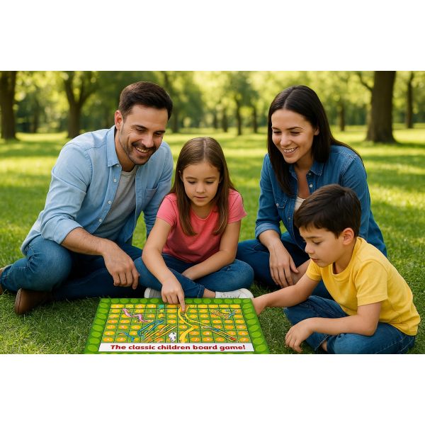 Livevie Snakes &amp; Ladders Classic Board Game for Kids &amp; Family, 2-4 Players