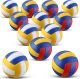 12 Pcs Volleyball Official Size 5 Bulk Waterproof Recreational Soft Volleyball with 2 Pump Outdoor Indoor Competitive Training Volleyball Beach Play Volleyball for Beginner Teenager Gift