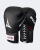MFG hook and Loop Leather training boxing gloves black