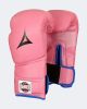 Pink Training gloves with hook and loop closure for secure fit and comfort.