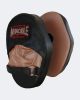 Boxing mitts with 'Invincible' written on them. Amber