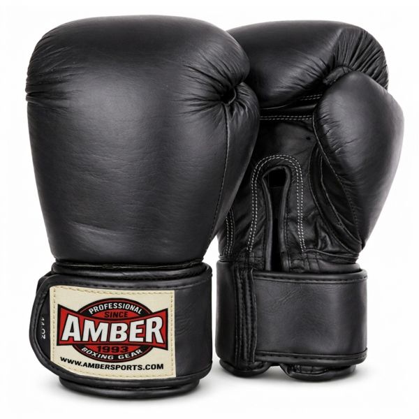 Amber Fight Gear Muay Thai Kickboxing Gloves – Leather, Extra